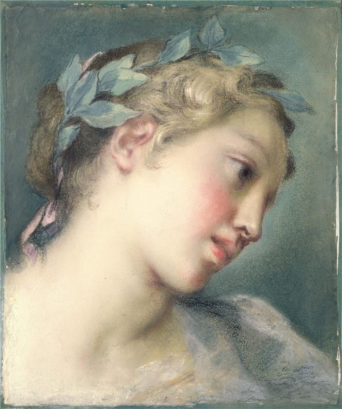 罗莎巴·卡里拉(Rosalba Carriera)-缪斯女神A Muse (ca. 1725)