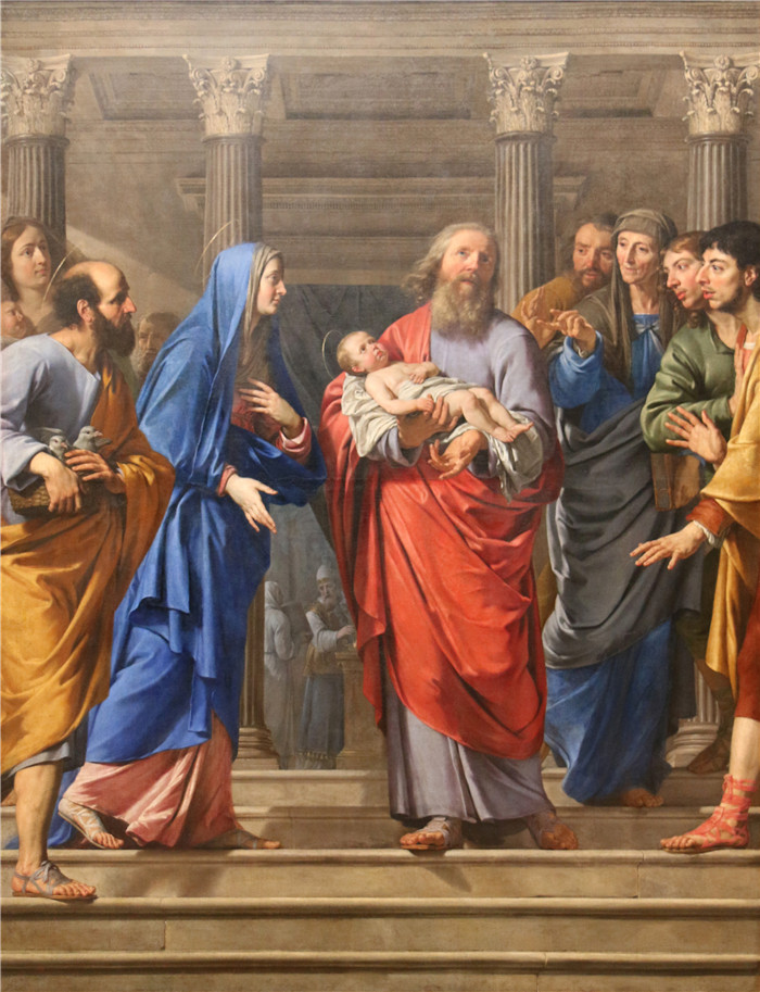《寺庙管理》菲利普·德·尚帕涅(Philippe de Champaigne)-Présentation au temple