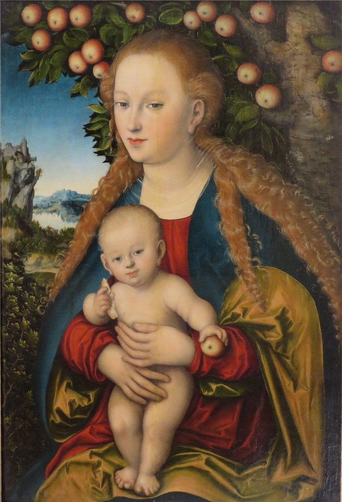 《苹果树下的圣母和孩子》老卢卡斯·克拉纳赫（Lucas Cranach the Elder）作品