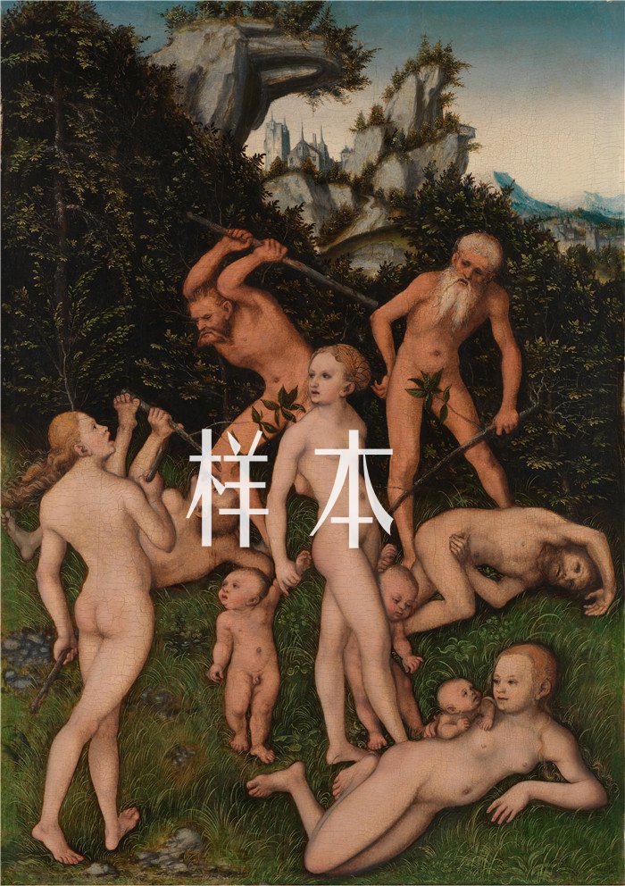 老卢卡斯·克拉纳赫（Lucas Cranach the Elder）作品-嫉妒的果实Die Früchte der Eifersucht (Das silberne Zeitalter)