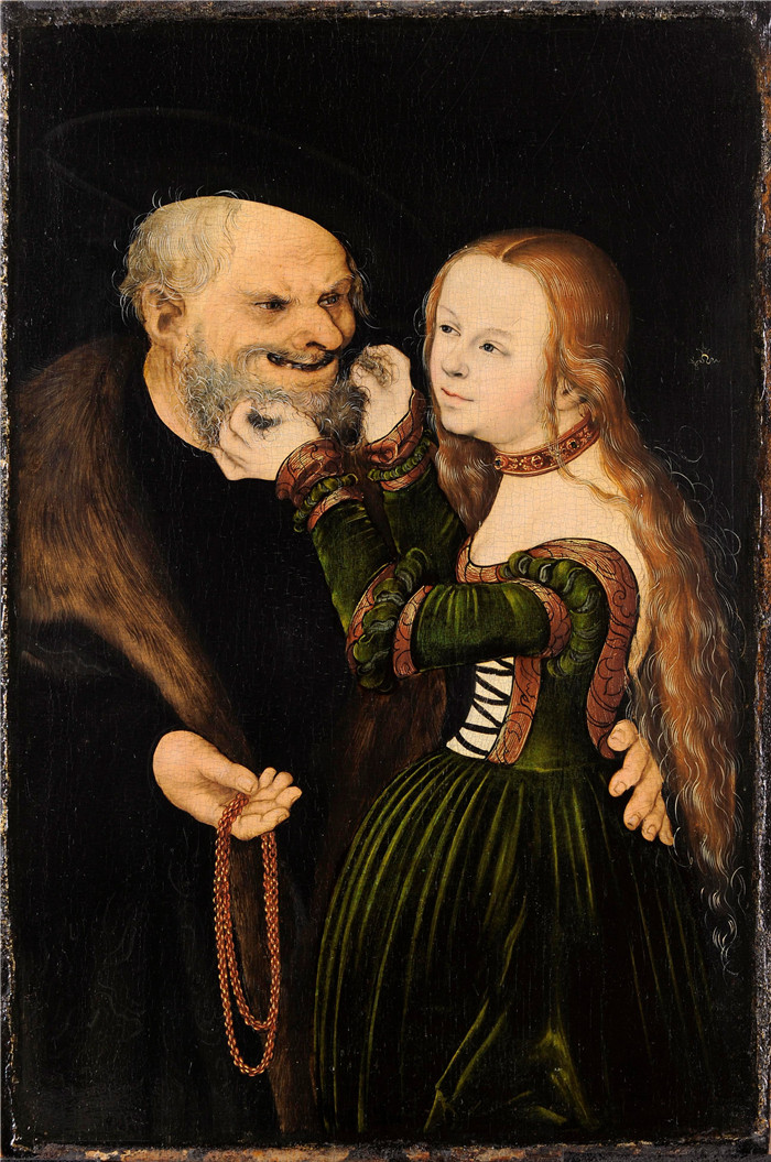 《不平等的情侣》老卢卡斯·克拉纳赫（Lucas Cranach the Elder）作品-The Unequal Couple (Old Man in Love)