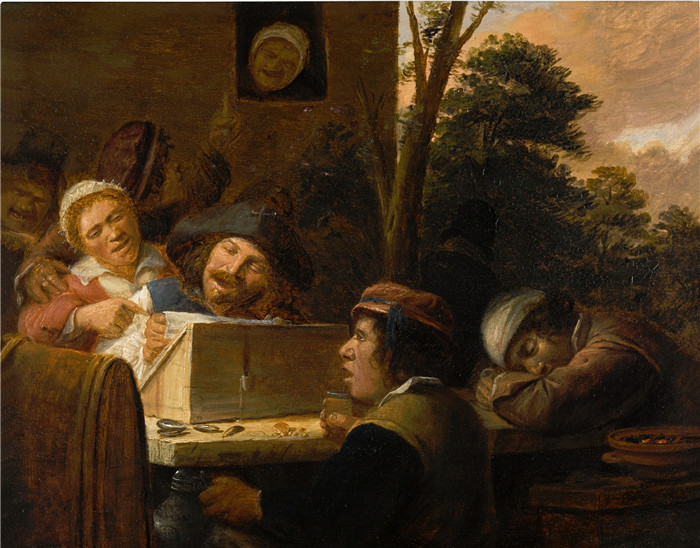 《婚约》乔斯·范·克雷斯贝克（Joos van Craesbeeck）作品-The marriage contract