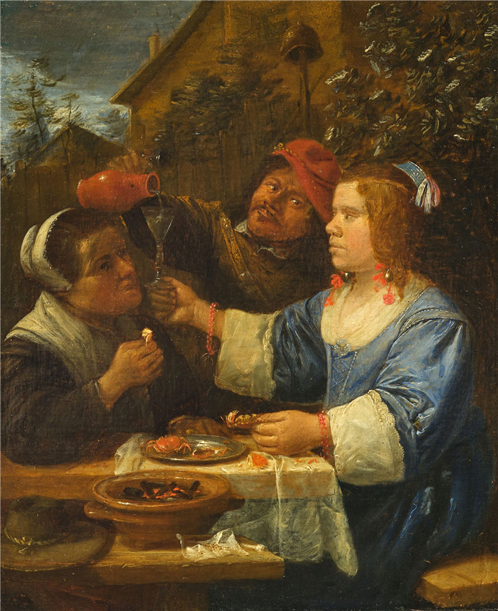 乔斯·范·克雷斯贝克（Joos van Craesbeeck）作品-露天用餐A meal in the open air