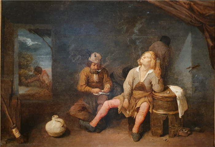 《吸烟者》乔斯·范·克雷斯贝克（Joos van Craesbeeck）作品-Fumadores Joos van Craesbeeck MNAA