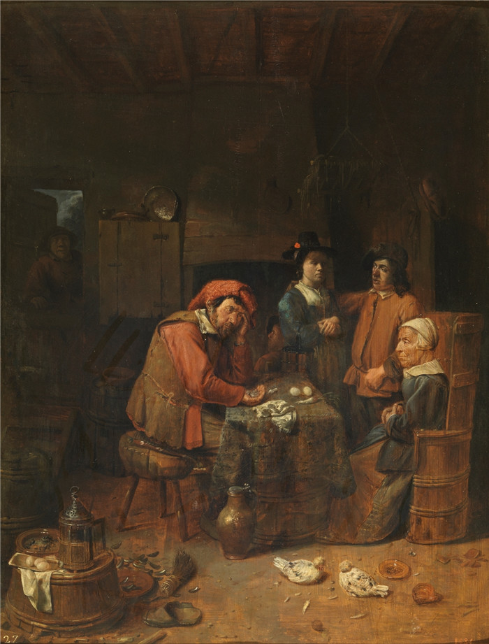 《婚礼合同》乔斯·范·克雷斯贝克（Joos van Craesbeeck）作品-The Wedding Contract