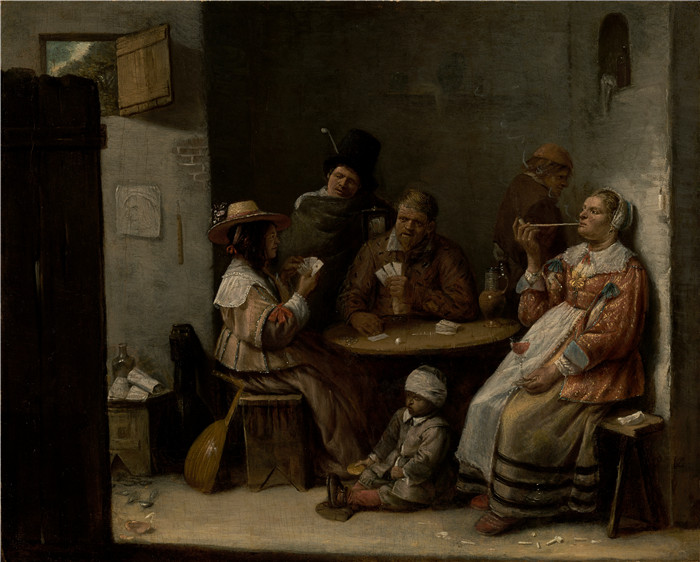 乔斯·范·克雷斯贝克（Joos van Craesbeeck）作品-纸牌玩家Josse van Card Players 