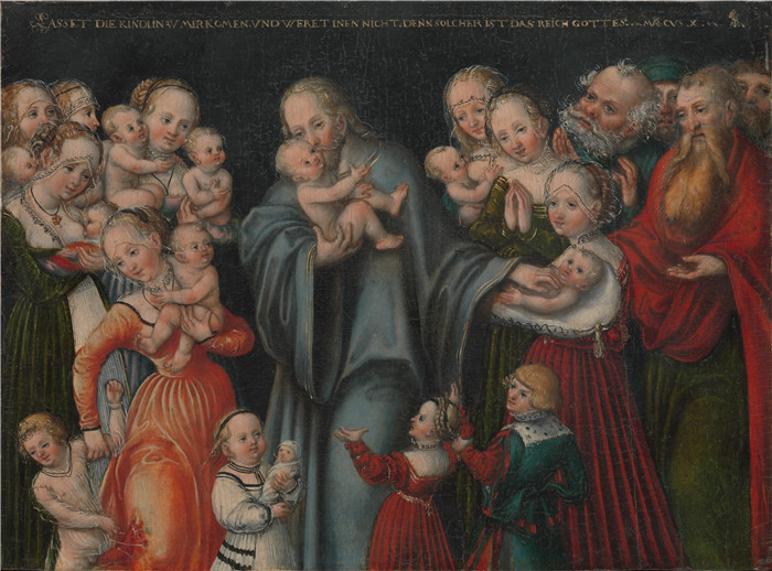 小卢卡斯·克拉纳赫（Lucas Cranach the Younger）作品-基督祝福孩子