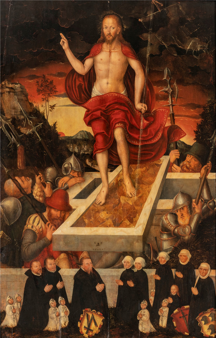 小卢卡斯·克拉纳赫（Lucas Cranach the Younger）作品-复活的基督