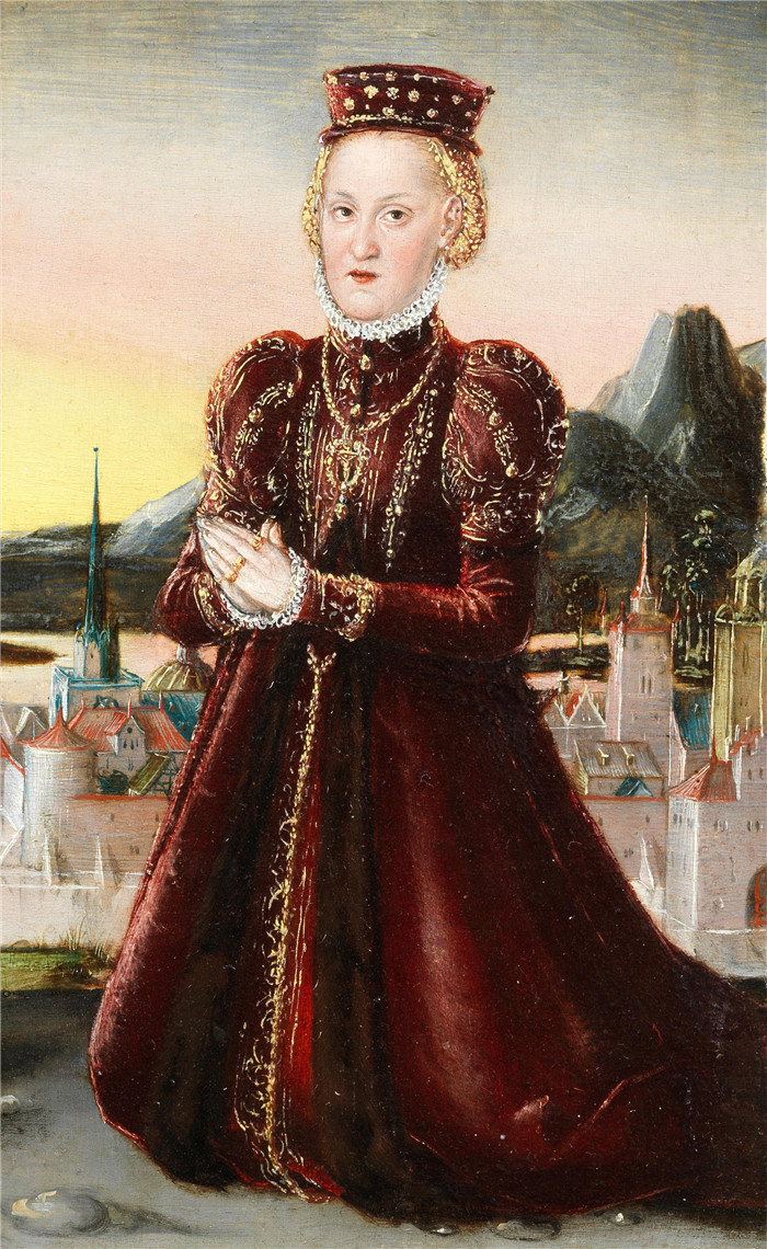 《公主艾格尼丝伯爵芭比》小卢卡斯·克拉纳赫（Lucas Cranach the Younger）作品-Bildnis Prinzessin Agnes Gräfin Barby