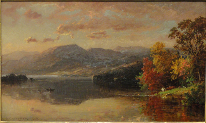 贾斯珀·弗朗西斯·克罗普西（Jasper Francis Cropsey）作品-乔治湖Lake George, 1885   