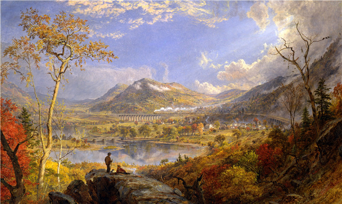 贾斯珀·弗朗西斯·克罗普西（Jasper Francis Cropsey）作品-宾夕法尼亚州斯塔鲁卡高架桥