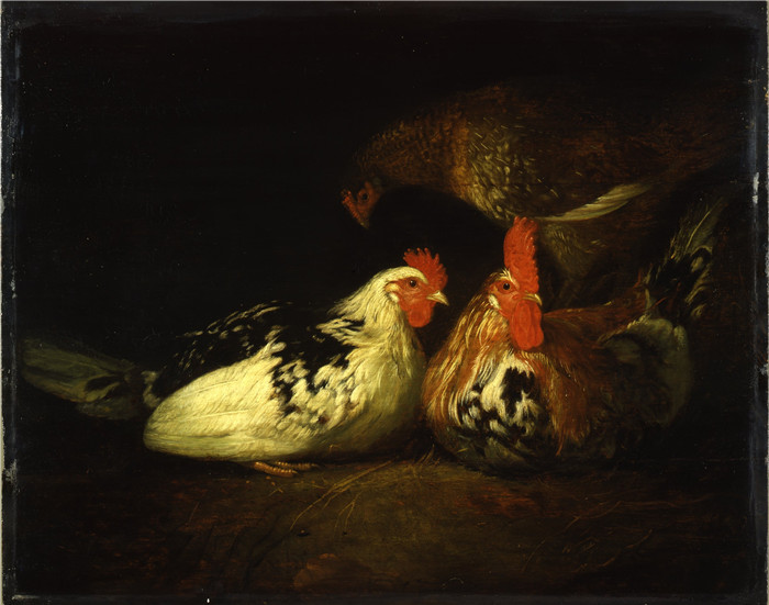 雅各布·格里茨 （Jacob Gerritsz）作品-公鸡与母鸡Haan met kippen