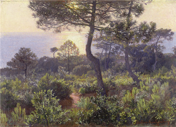 艾琳·丹尼尔森-甘博吉（Elin Danielson-Gambogi ）的画作-日落 1