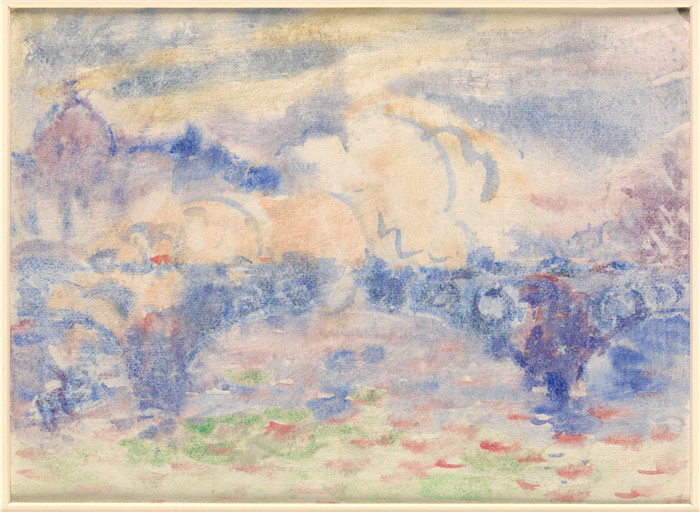 查尔斯·德穆斯（Charles Demuth） 的画作-红房子的山