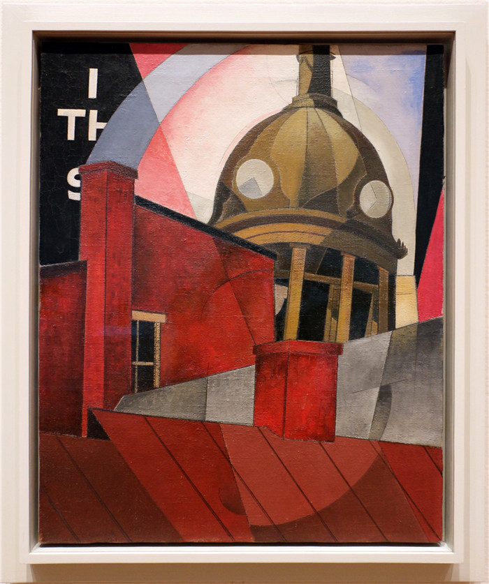 查尔斯·德穆斯(Charles Demuth) 的画作-欢迎来到我们的城市,1921年