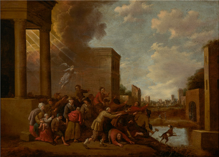 《游泳池》约斯特·科内利斯(Joost Cornelisz)的画作-Het bad te Betesda Centraal Museum 2524