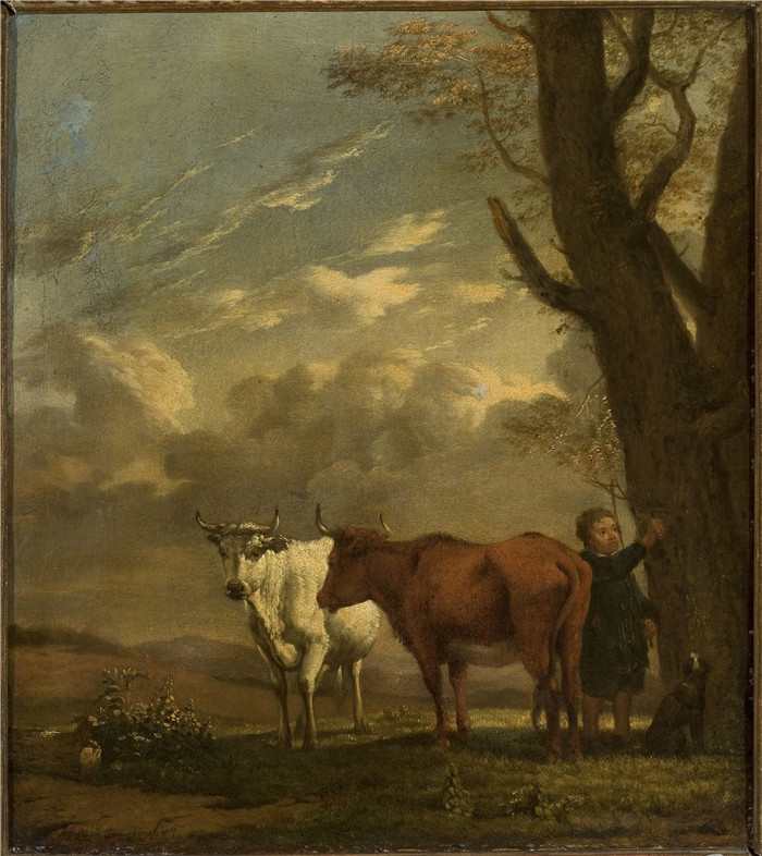 卡雷尔·杜雅尔丹(Karel Dujardin) 的画作-科威德 Cowherd