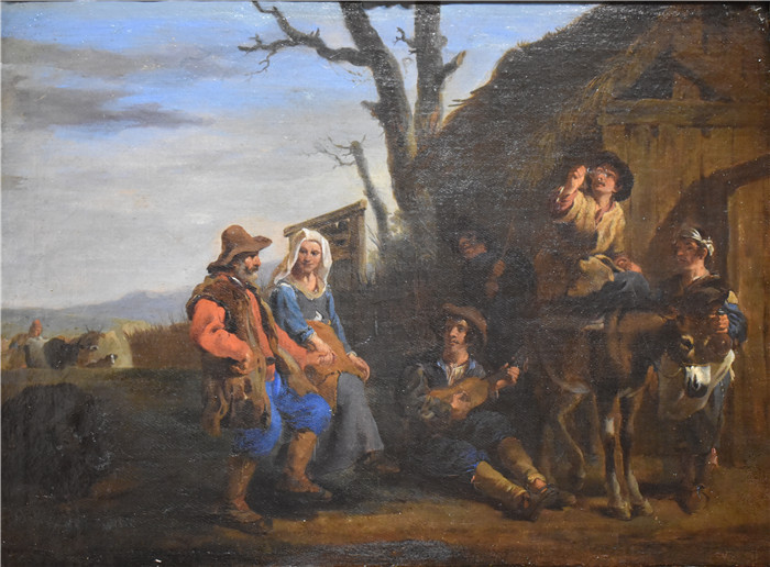 《农民舞蹈》卡雷尔·杜雅尔丹(Karel Dujardin) 的画作- Danse de paysans 02