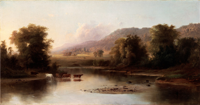 罗伯特·邓肯森（Robert S.Duncanson）画作-圣安妮河的景色
