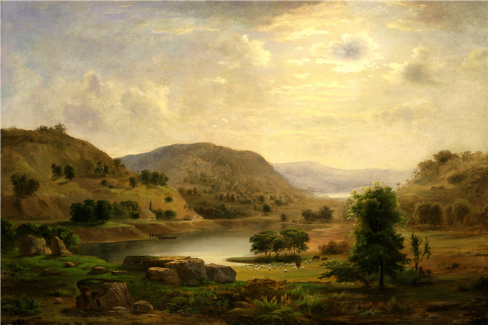 《山谷牧场》罗伯特·邓肯森（Robert S.Duncanson）画作- Valley Pasture