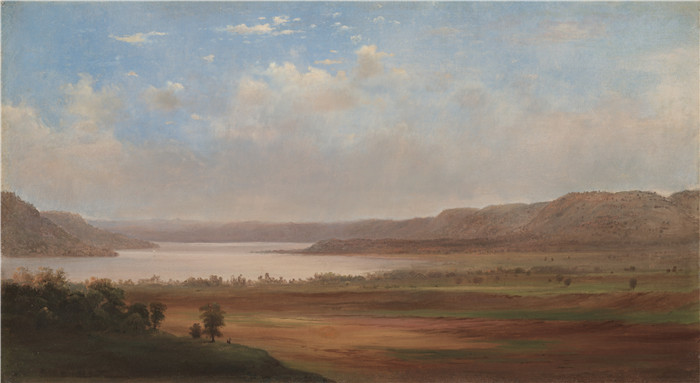 罗伯特·邓肯森（Robert S.Duncanson）画作-明尼苏达州佩平湖的景色