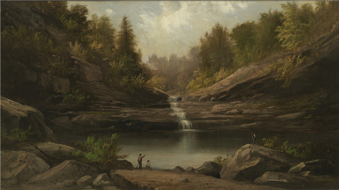 罗伯特·邓肯森（Robert S.Duncanson）画作-山间泳池 Mountain Pool