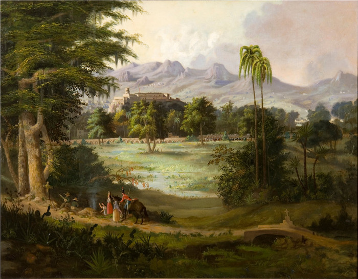 罗伯特·邓肯森（Robert S.Duncanson）画作-查普尔特佩克城堡