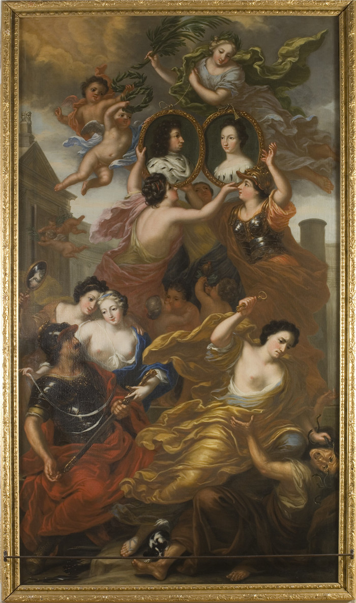 大卫·克洛克（David Klöcker Ehrenstrahl）作品-国王查理十一世和女王乌尔丽卡·埃莱诺拉协会的寓言