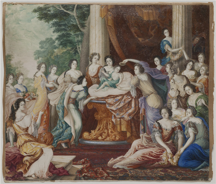 大卫·克洛克（David Klöcker Ehrenstrahl）作品-卡尔十二世国王生日寓言