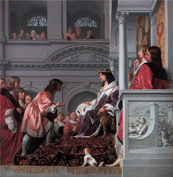 凯撒·范·埃弗丁根(Caesar van Everdingen)画作-威廉二世伯爵授予莱茵兰水务局特许状