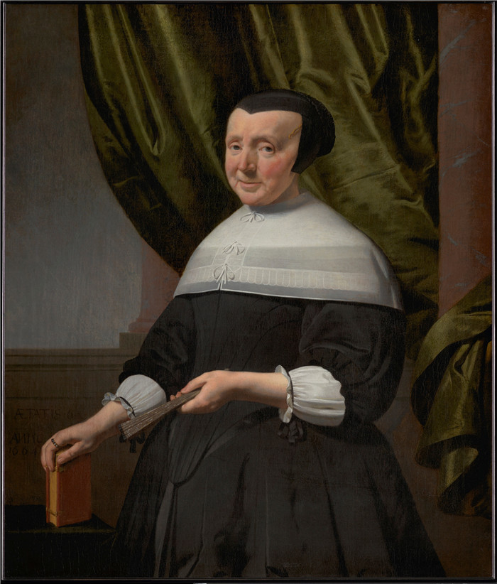 凯撒·范·埃弗丁根(Caesar van Everdingen)画作-肖像Portret van een onbekende vrouw,