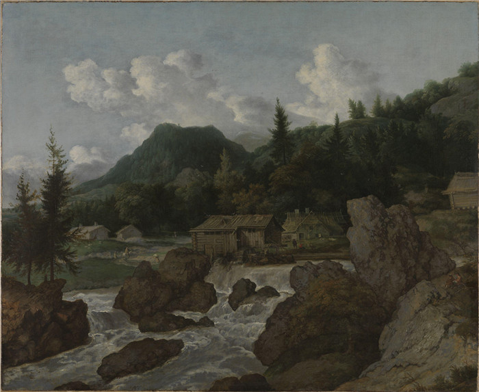 《北欧国家风景》阿勒特·范·埃弗丁根(Allaert van Everdingen)作品- Nordisk landskap