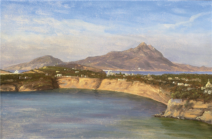 托马斯·费恩利（Thomas Fearnley）画作-弗拉·普罗奇达和伊斯基亚医学院