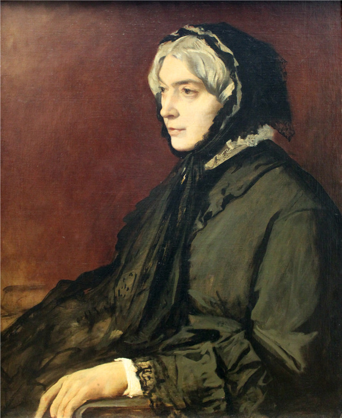 《艺术家的继母》安塞尔姆·费尔巴哈（Anselm Feuerbach）画作- 1878  Die Stiefmutter des Künstlers anagoria