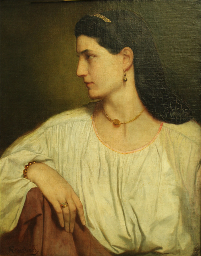 安塞尔姆·费尔巴哈（Anselm Feuerbach）画作-南娜 Berlin, Alte Nationalgalerie,  Nanna 1861
