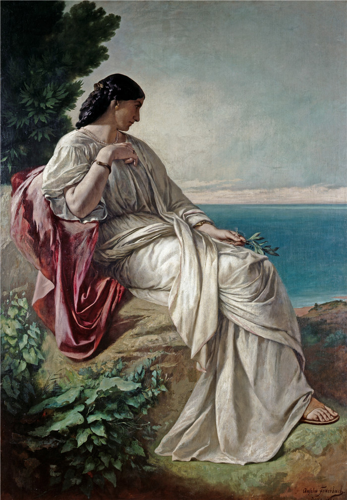 安塞尔姆·费尔巴哈（Anselm Feuerbach）画作-伊菲吉尼亚 Iphigenie1