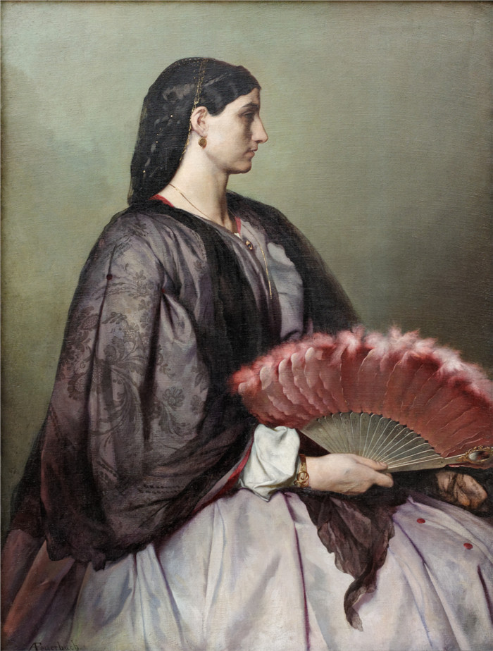 安塞尔姆·费尔巴哈（Anselm Feuerbach）画作-南娜 Nanna  c 1861
