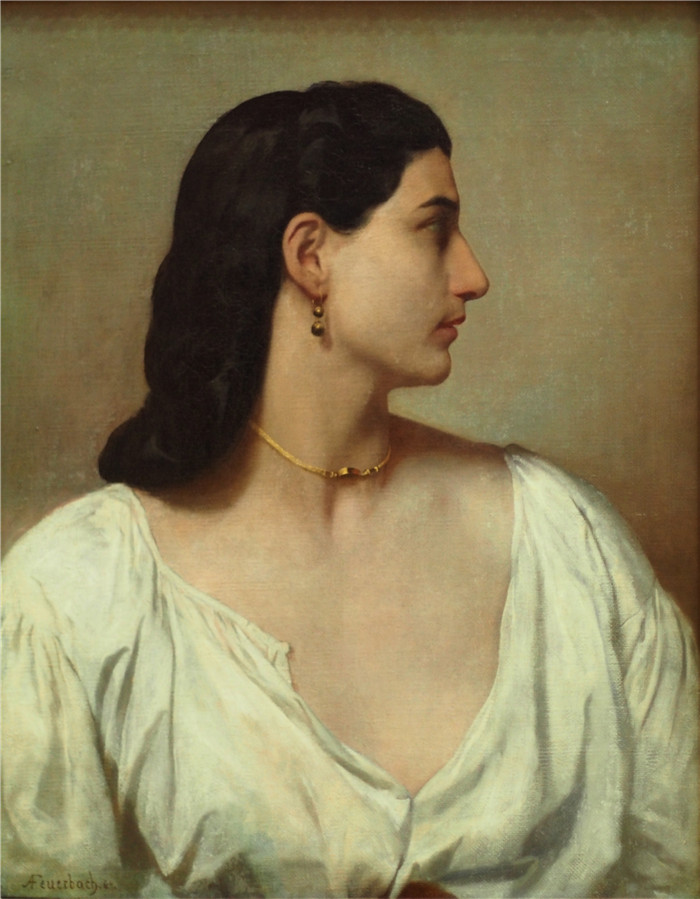 安塞尔姆·费尔巴哈（Anselm Feuerbach）画作-南娜 Nanna 02