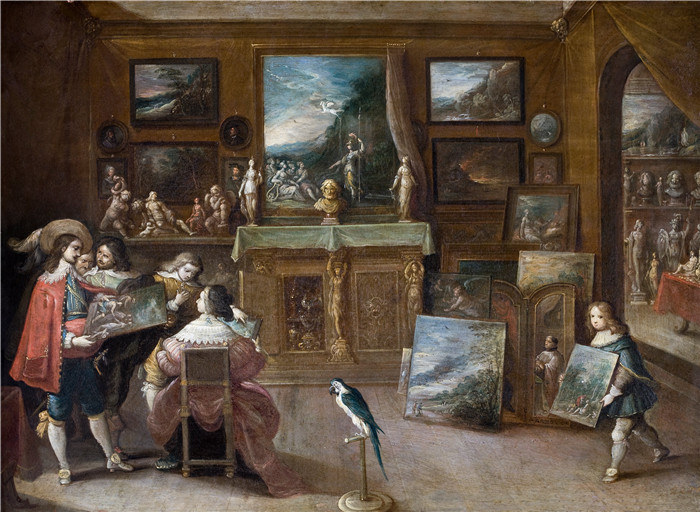 弗兰斯·弗兰肯(Frans Francken)画作-参观艺术经销商 A visit to the Art Dealer