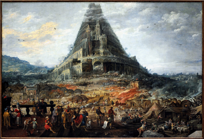 弗兰斯·弗兰肯(Frans Francken)画作-巴别塔之旅Joos De Momper - La tour de Babel