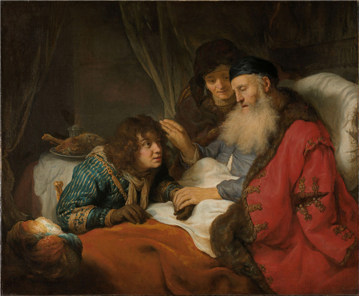 戈弗特·弗林克（Govert Flinck）画作-以撒祝福雅各 Isaak zegent Jakob
