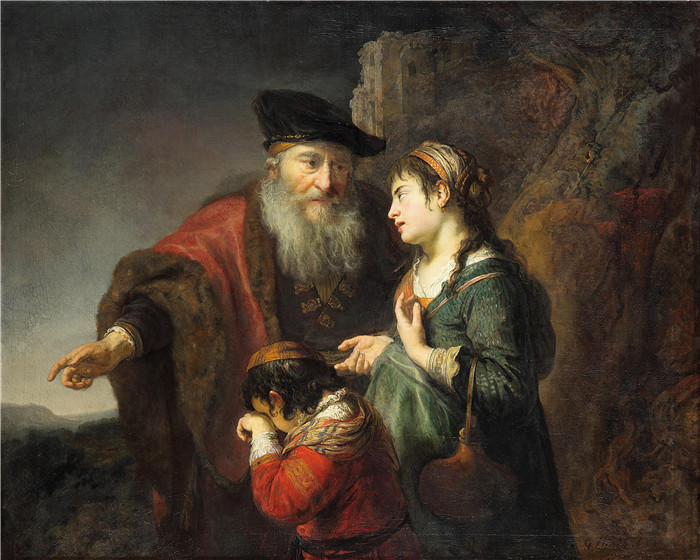 《对夏甲的否定》戈弗特·弗林克（Govert Flinck）画作-The repudiation of the Hagar