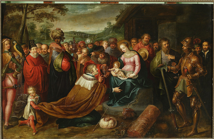 《崇拜贤士》弗兰斯·弗兰肯(Frans Francken)画作-Adoration of the Magi