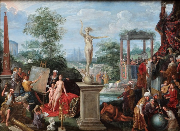 弗兰斯·弗兰肯(Frans Francken)画作-场合的寓言L'Allégorie de l'Occasion