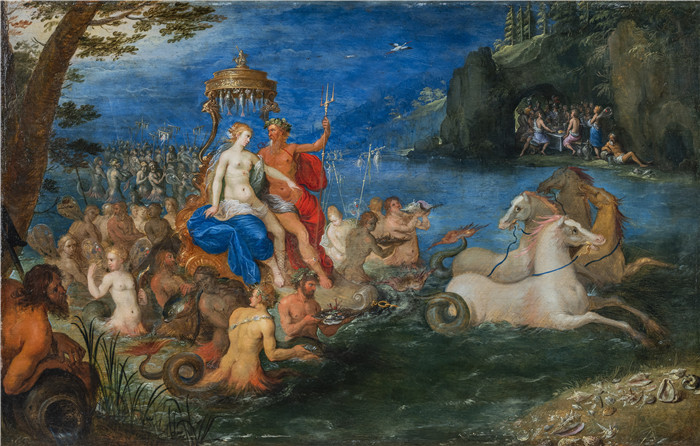 弗兰斯·弗兰肯(Frans Francken)画作-海王星和安菲特里特