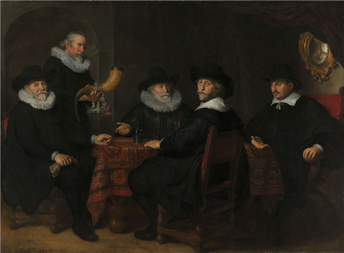 戈弗特·弗林克（Govert Flinck）画作-火绳枪手行会的四位主任，阿姆斯特丹，1642 年
