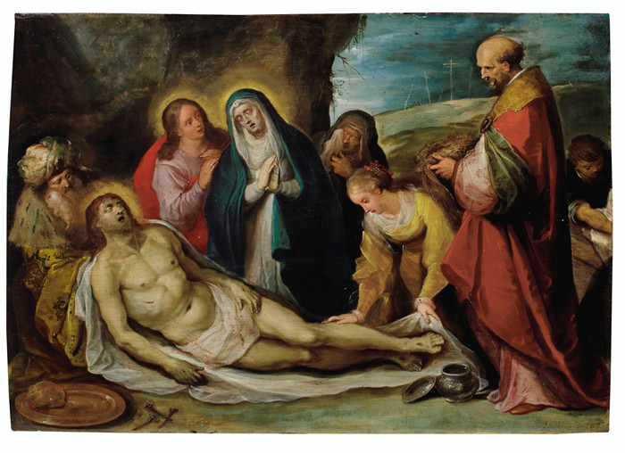 《哀悼》弗兰斯·弗兰肯（Frans Francken）画作-the lamentation