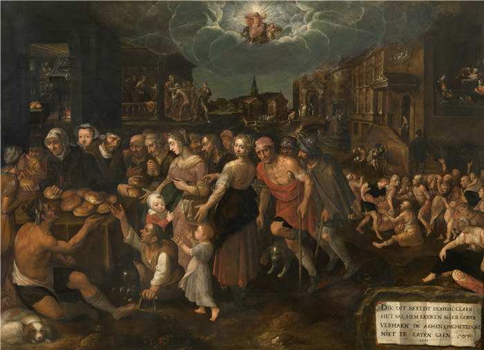 弗兰斯·弗兰肯(Frans Francken)画作-慈悲的七件作品 De zeven werken van barmhartigheid