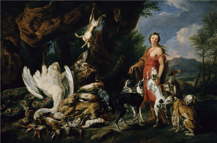 扬·菲特(Jan Fyt)画作-戴安娜与她的猎犬