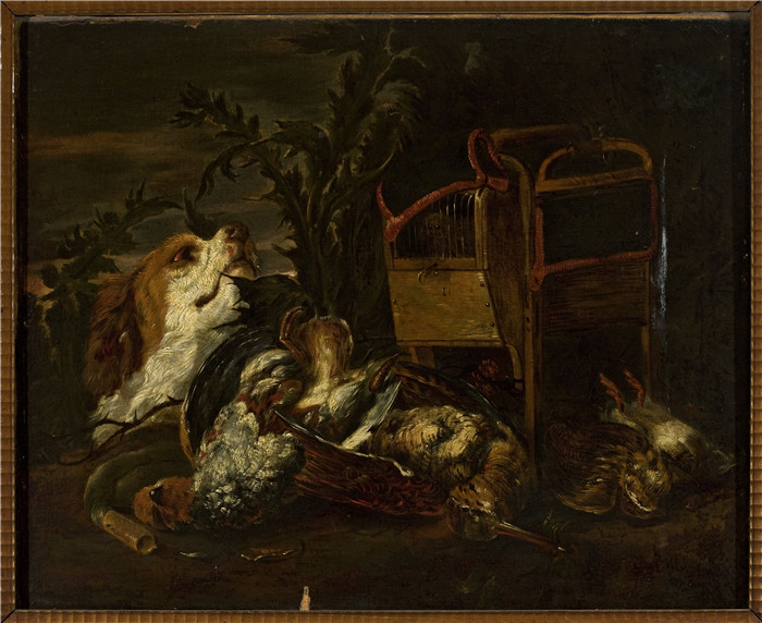 扬·菲特（Jan Fyt）画作-狩猎战利品和一只狗